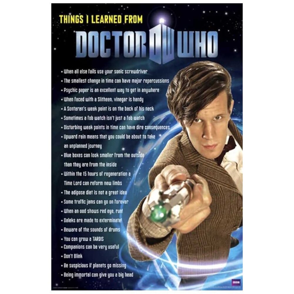 Things I Learned From Doctor Who Poster Print - 24” x 36”